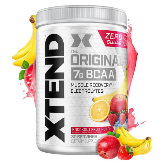 The Xtend Scivation Bcaas Powder For Adults (Pre-Workout, 7G Bcaas, 0G Carbs,Sugar & Calories, 3.5 Leucine, 2.5G L-Glutamine, 1G Citrulline Malate) - 402Gm, 30 Servings (Fruit Punch)